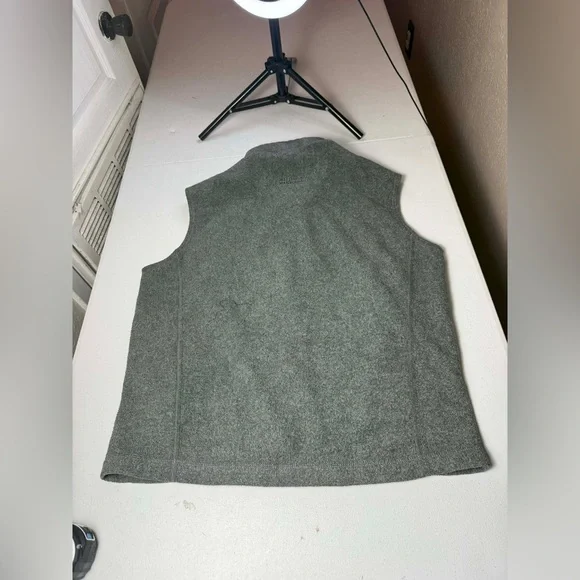 PATAGONIA Mens Vest L Gray Synchilla Full Zip Mock Neck Outdoor Hiking company - Picture 4 of 8